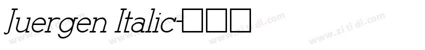 Juergen Italic字体转换